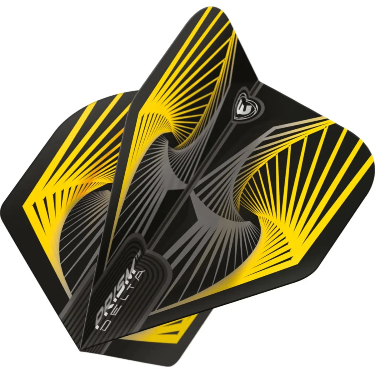 Winmau Prism Delta Spiral Flights Gelb – dynamische Ansicht Winmau Prism Delta Spiral Flights Gelb Dynamik – No2 Standardform