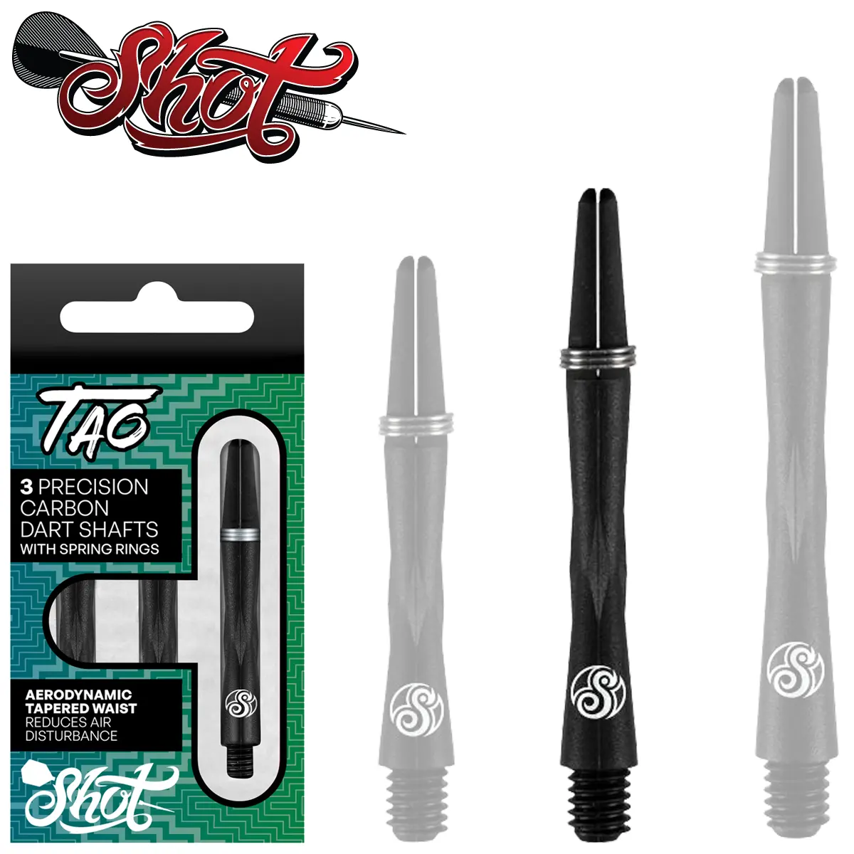 Shot Tao Carbon Dart Shaft in Schwarz – Länge 41 mm