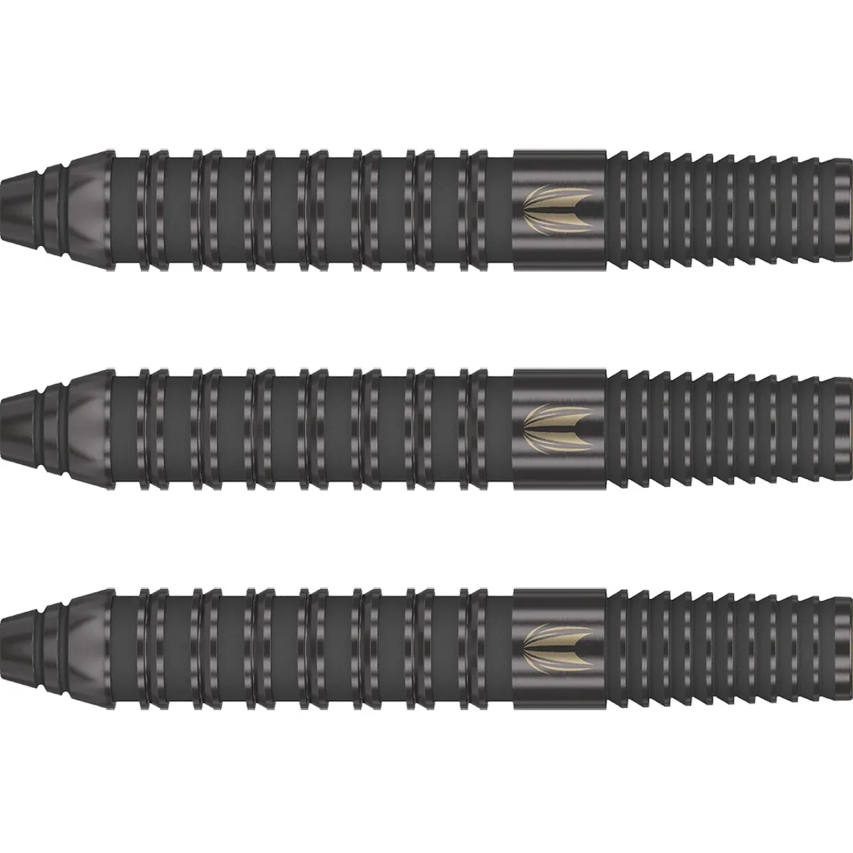 Detailaufnahme der Target Bolide Void 02 Barrels mit radialem Grip und schwarzer Titanium-Nitrid-Beschichtung.