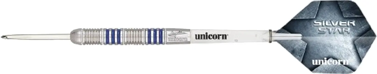 Unicorn Gary Anderson Silver Star P4 Steeldarts kompletter Dartpfeil in Seitenansicht