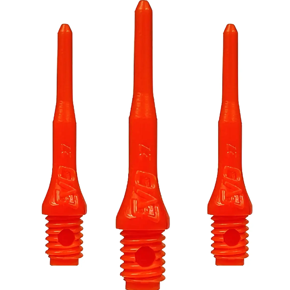 Evolution Softdartspitzen 22,4 mm neonorange mit 2BA Gewinde – stabil im Board