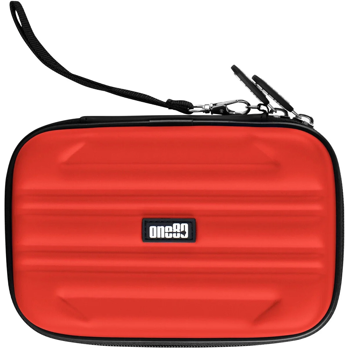 One80 Shard Dartcase in Rot – stabiles Dartetui für 2 montierte Dartsets und Zubehör