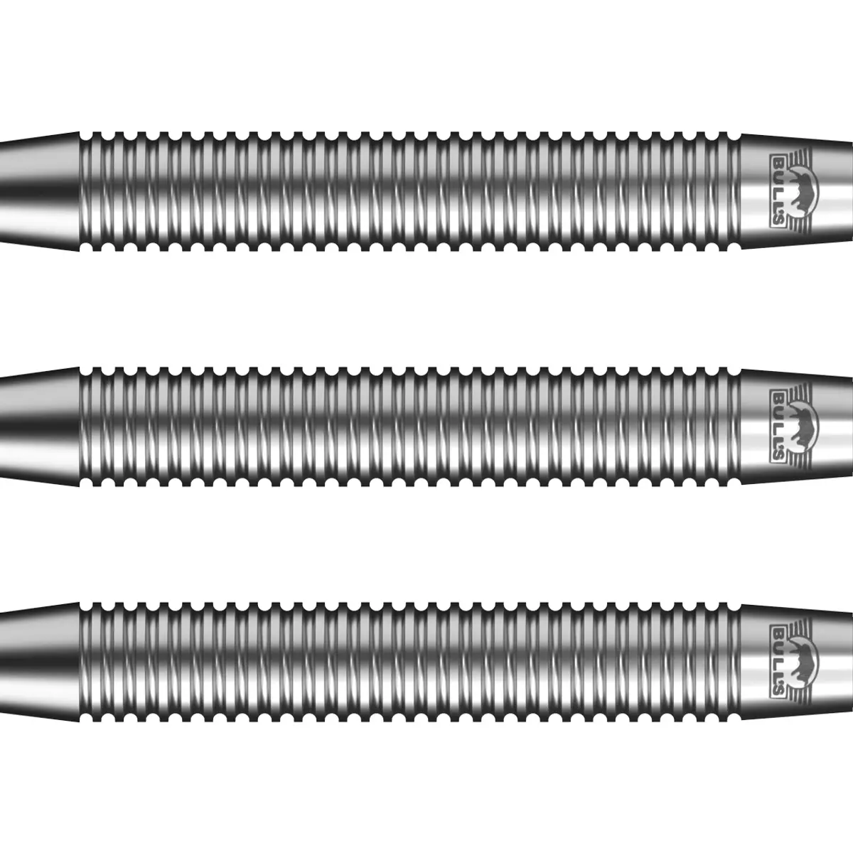 Bull’s Lightning Orange – schlanke Tungsten-Barrels mit Grip Detailansicht der Bull’s Lightning Orange Softdart-Barrels mit Ringgrip