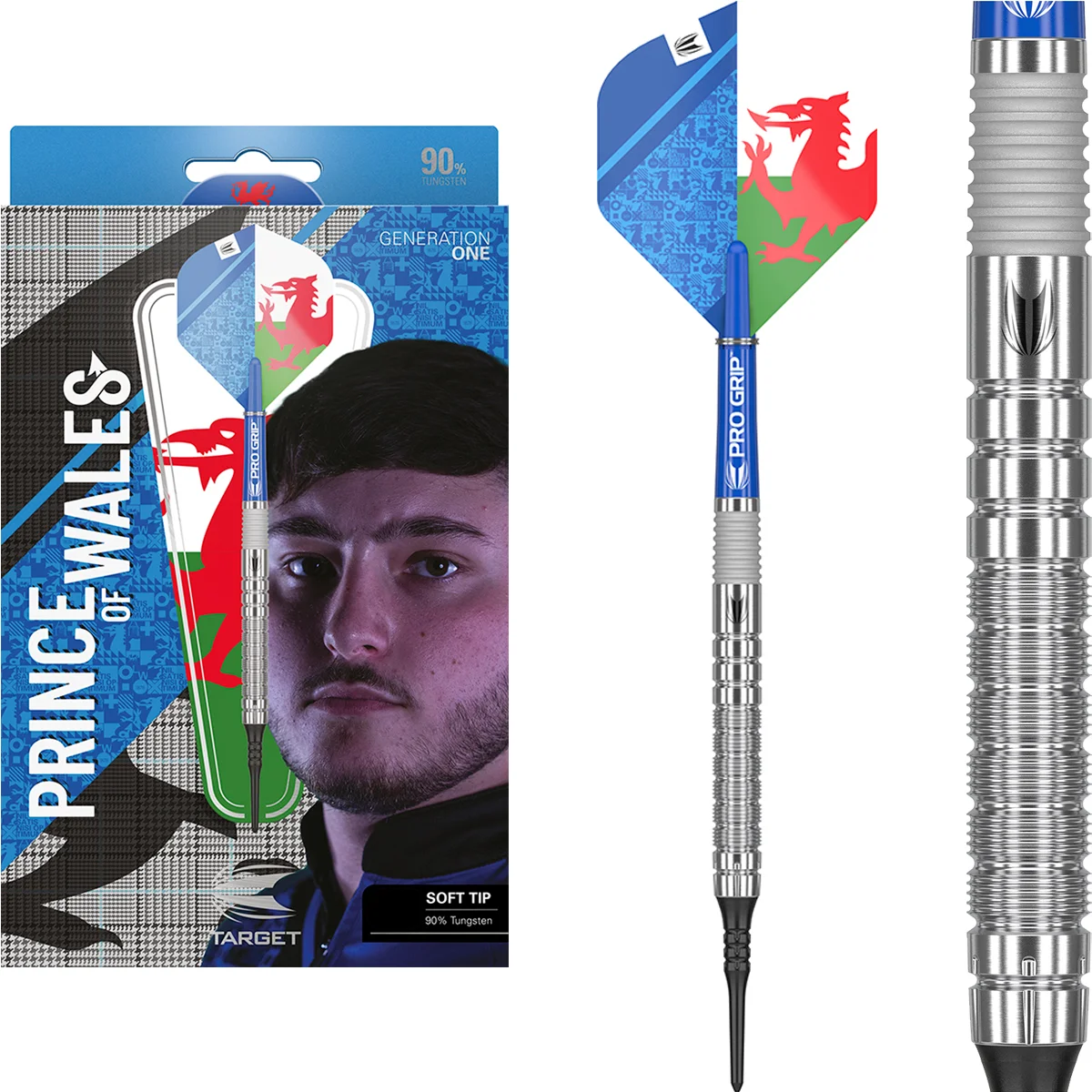 Target Lewy Williams Softdarts 18g Komplettset mit Flights und Shafts