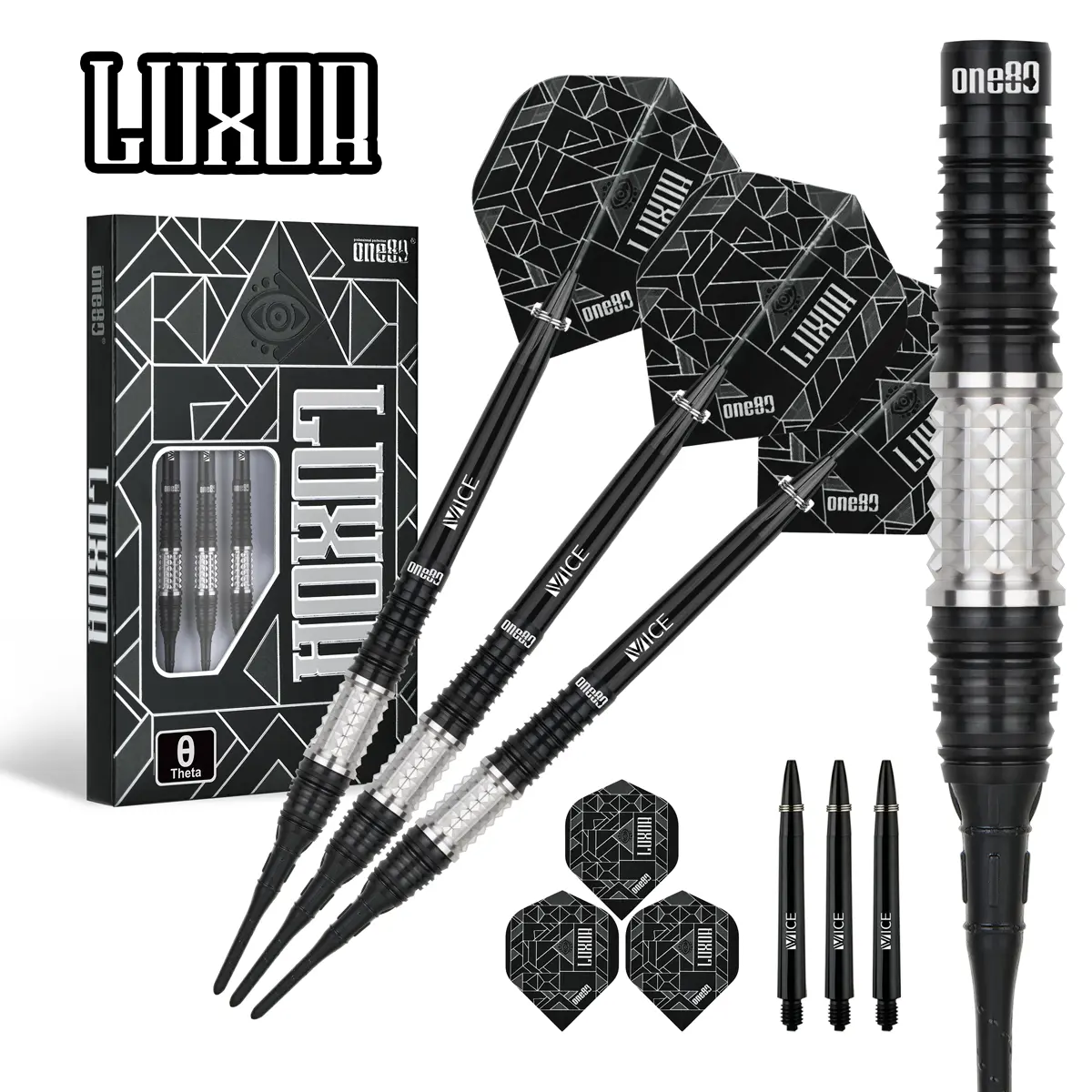 One80 Luxor II Theta Softdarts - 90% Tungsten
