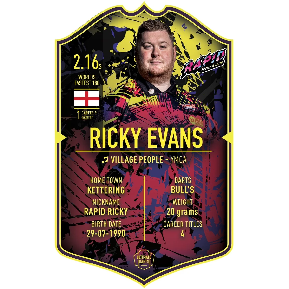 Ricky Evans - Ultimate Darts Card Ricky Evans - Ultimate Darts Card