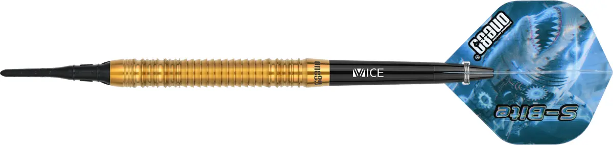 One80 S-Bite S B3 Softdarts Seitenansicht – gerade Barrelform mit mittiger Balance