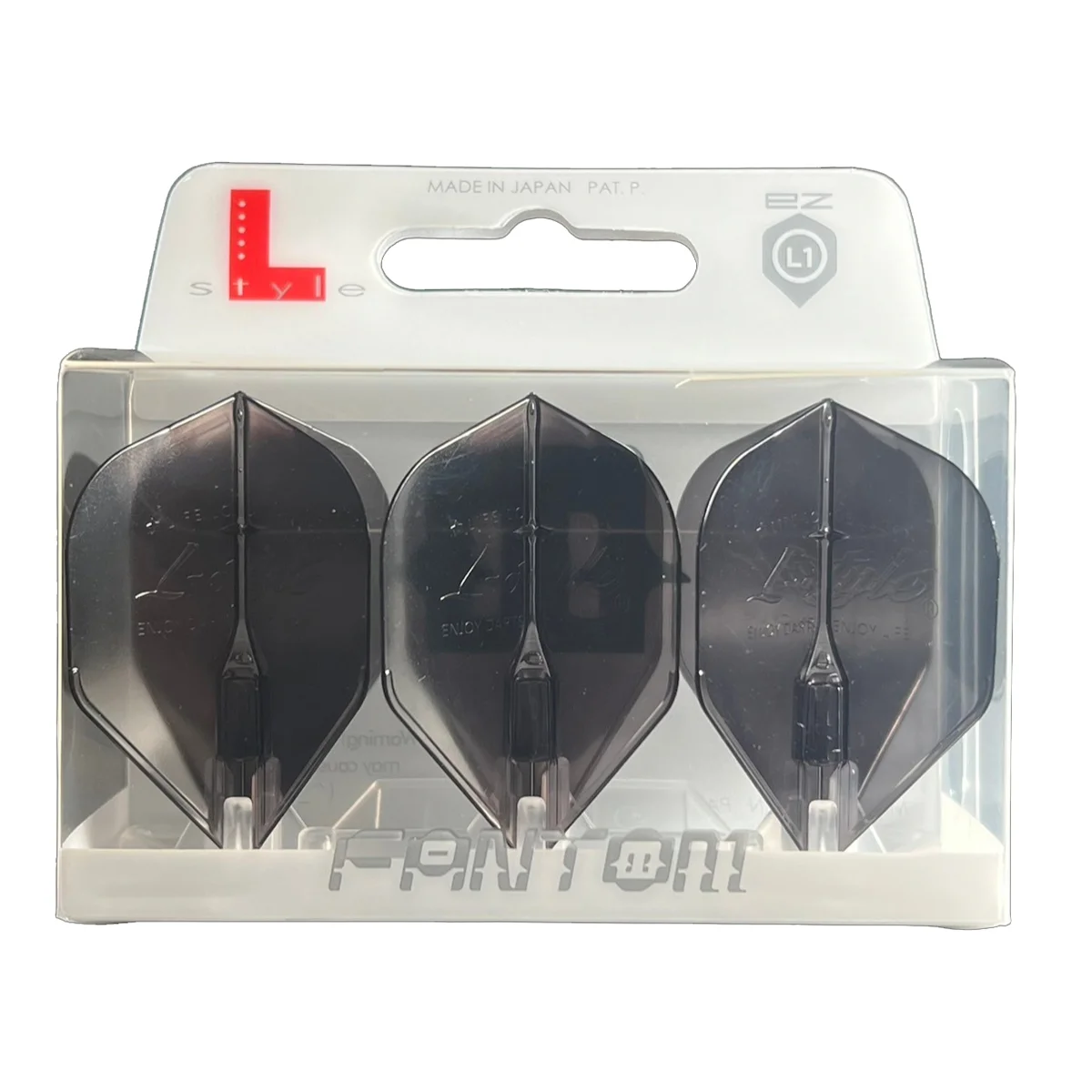 L-Style Fantom Flights L1 Clear Black in Originalverpackung mit 90 Grad Form