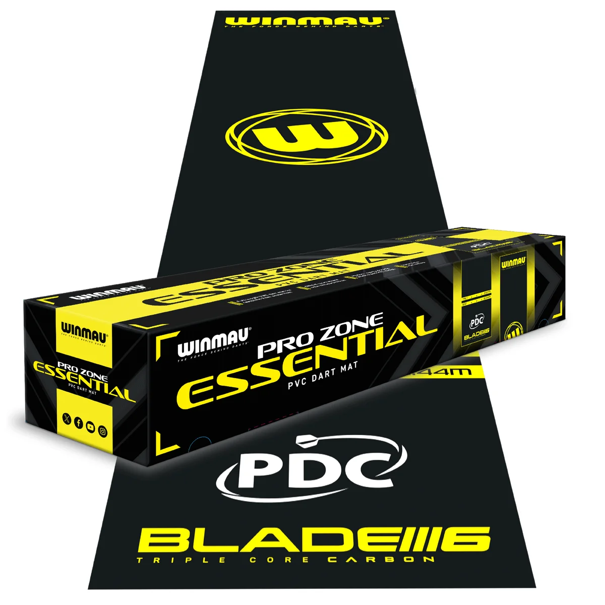 Winmau Pro Zone Essential Dartmatte mit Originalverpackung – strapazierfähiger Bodenschutz