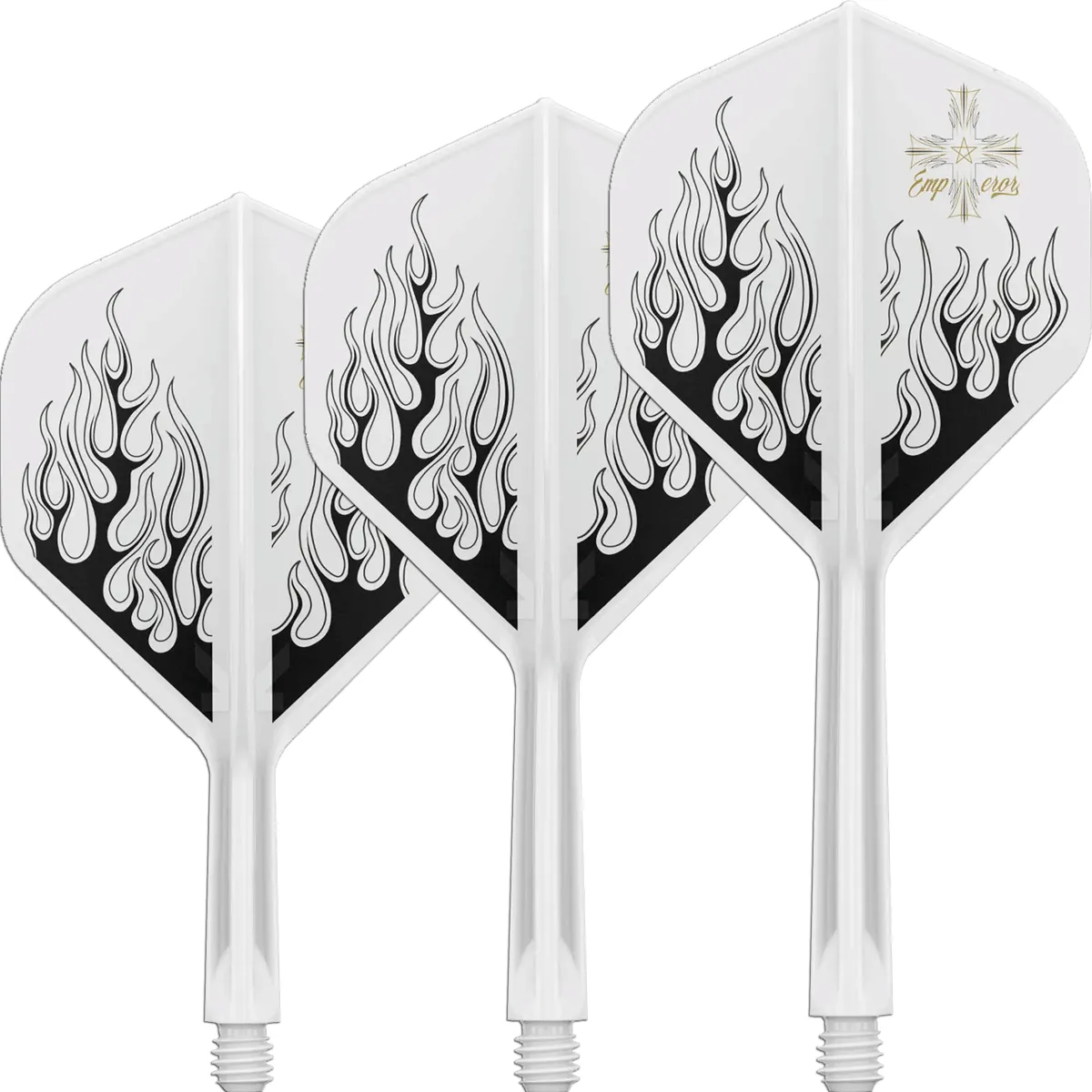 Target Japan K-Flex Flight-System Hoshino Mitsumasa Edition in Schwarz, Form No2 mit integriertem Shaft.