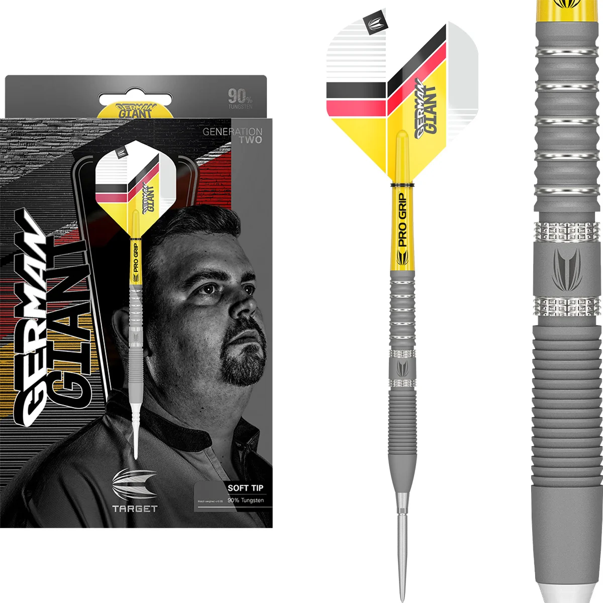 Target Gabriel Clemens Gen 2 Softdarts 19g Komplettset mit Flights und Shafts