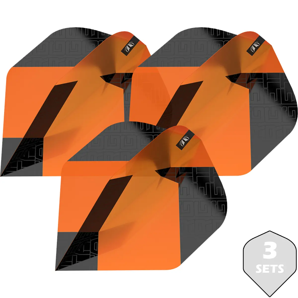 Target TAG Flights No2 orange als 3 Sets mit 9 Flights im orange-schwarzen Design