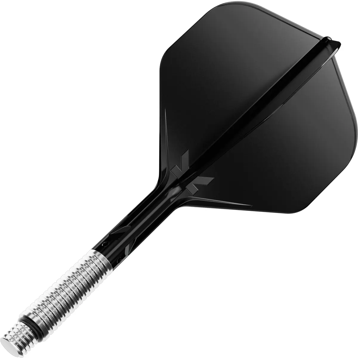 Target K-Shift Flight & Shaft System No.2 schwarz – dynamische Ansicht des integrierten Dart Flight-Schaft-Systems von Target