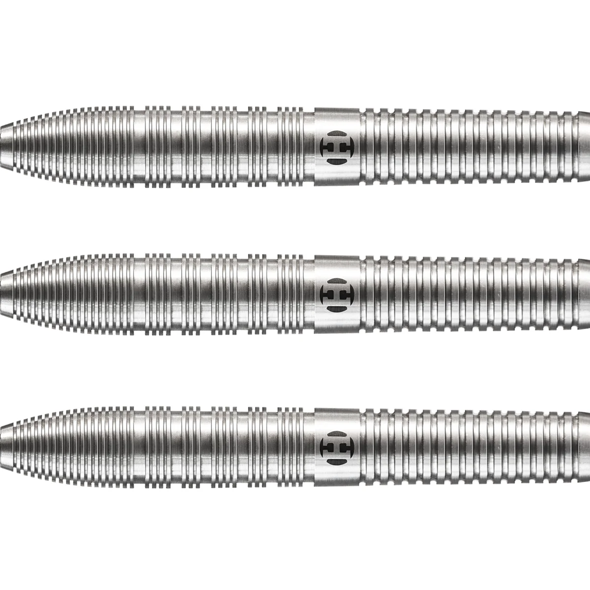 Detailansicht des Barrels der Harrows Control Tapered Steeldarts mit konischem Design und Mikroring-Grip