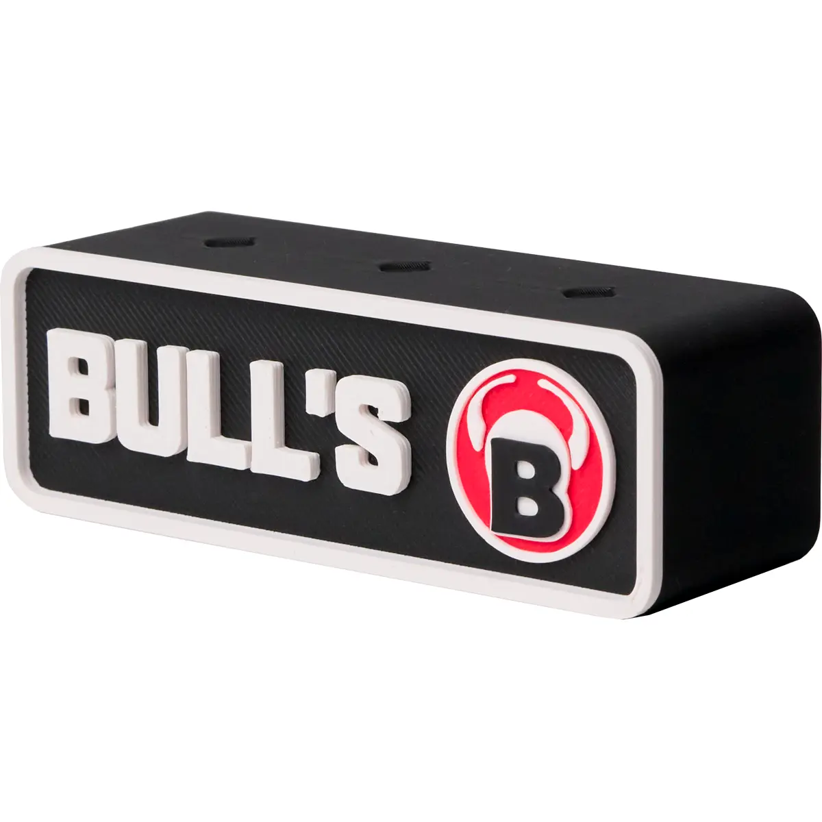 Bulls Darthalter Schwarz eckig – kompakter Halter für 1 Dart-Set aus 3D-Druck