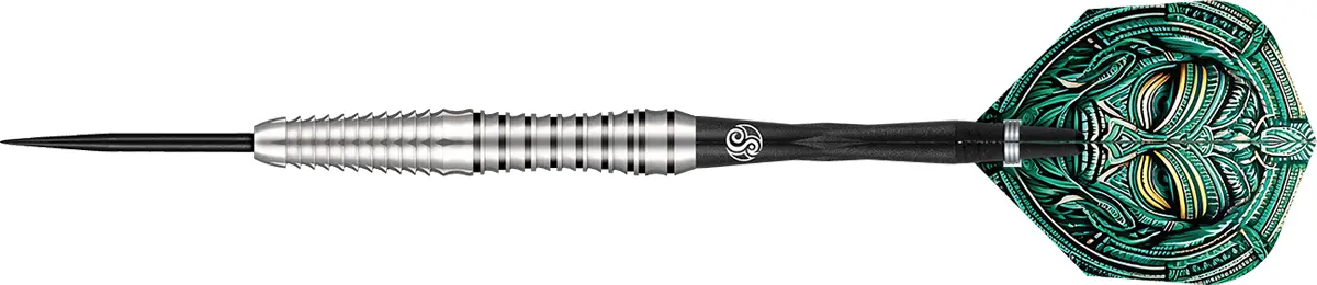 Grip-Makro der Shot Tribal Weapon Toki Darts – präzise Fräsungen für Kontrolle