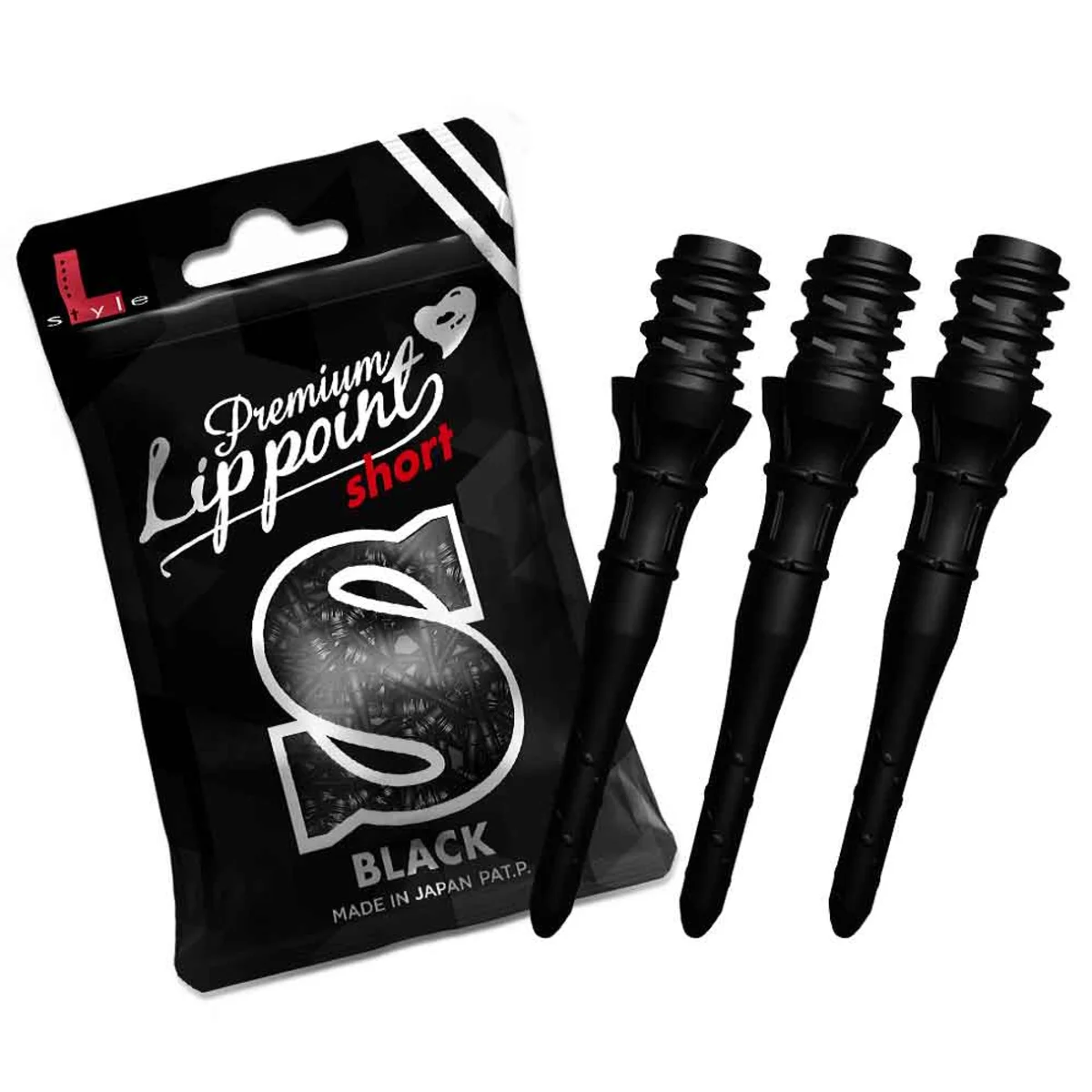 L-Style Premium Lippoint Short Softdartspitzen Black – 30er Pack mit robusten Short-Spitzen in Schwarz
