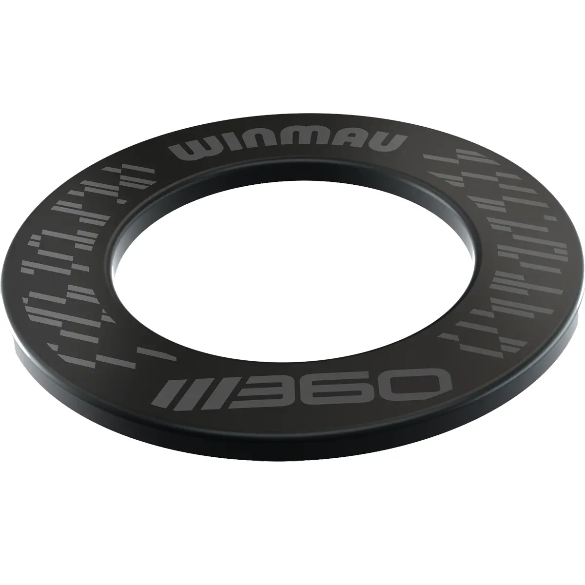 Winmau Blade 360 Surround Black – Schwarzes Dartboard-Surround in schräge Ansicht