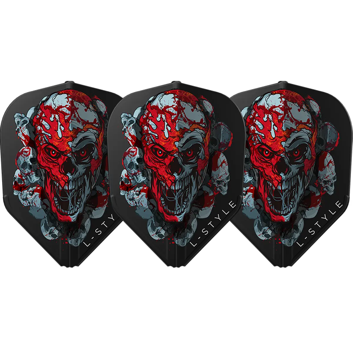 L-Style Ryan Searle V4 EZ L3 Dart Flights Set mit Totenkopf Design