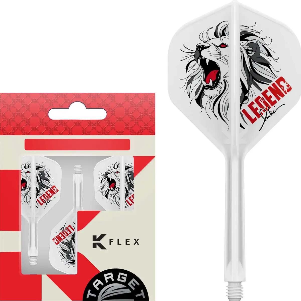 Paul Lim Edition K-Flex Dartflights, Form No2 Standard, Länge Medium (33mm).
