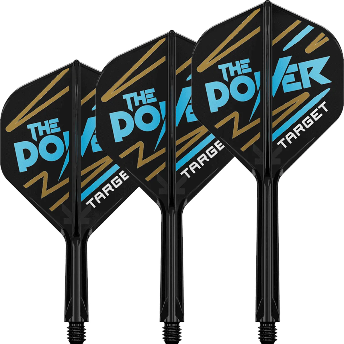 Target K-Flex Flights Phil Taylor Standardform No2 Target K-Flex Flights Phil Taylor No.2 in Standardform – blaue Flights mit goldenen Akzenten und „The Power“-Design