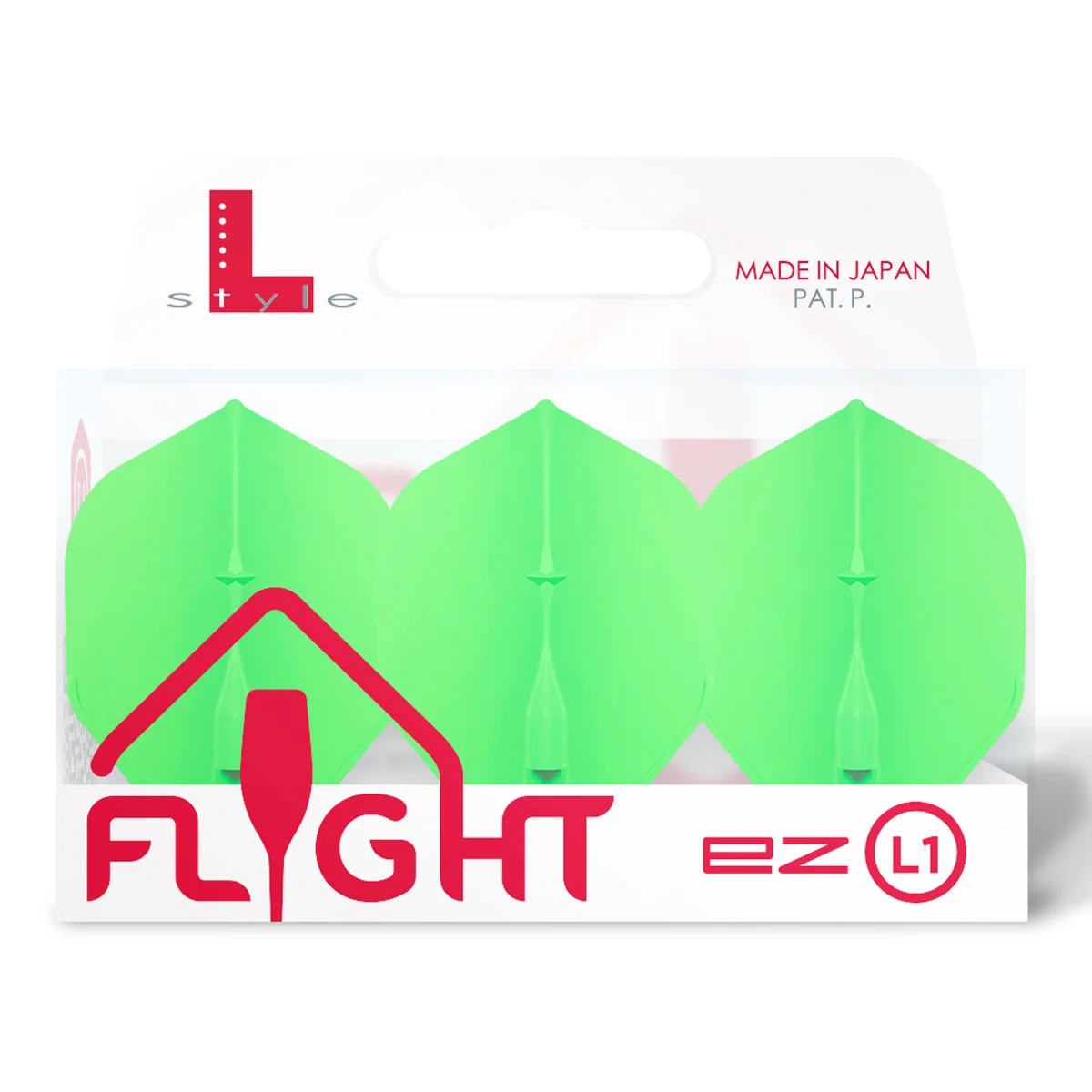 L-Style EZ L1 Flights Neongrün in Originalverpackung mit L1 Standard Form
