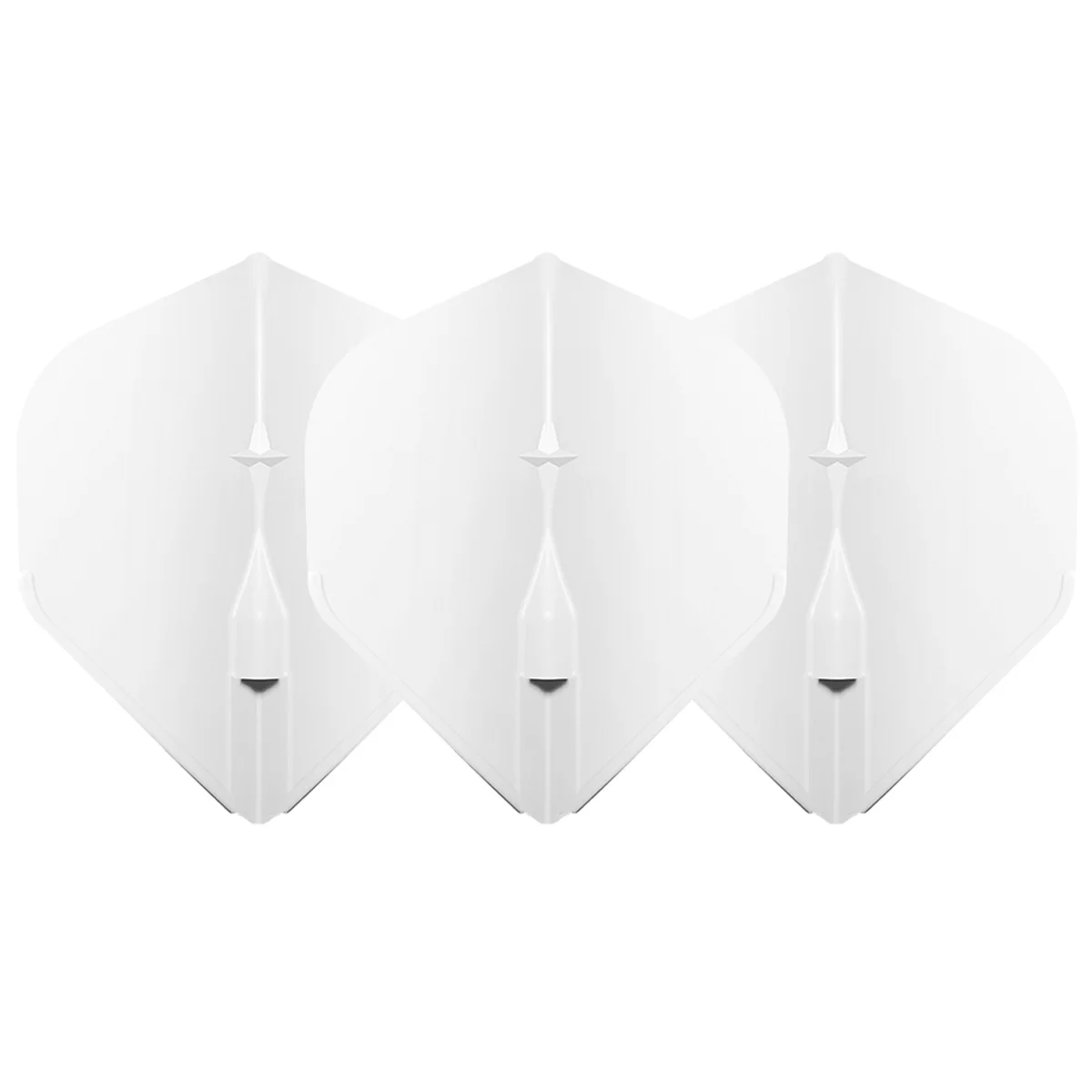 L-Style EZ L1 Flights Weiß im 3er Set nebeneinander mit integrierten Champagne Caps