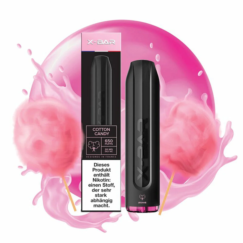 X-Bar Cotton Candy - Einweg E-Zigarette - 20 mg/ml