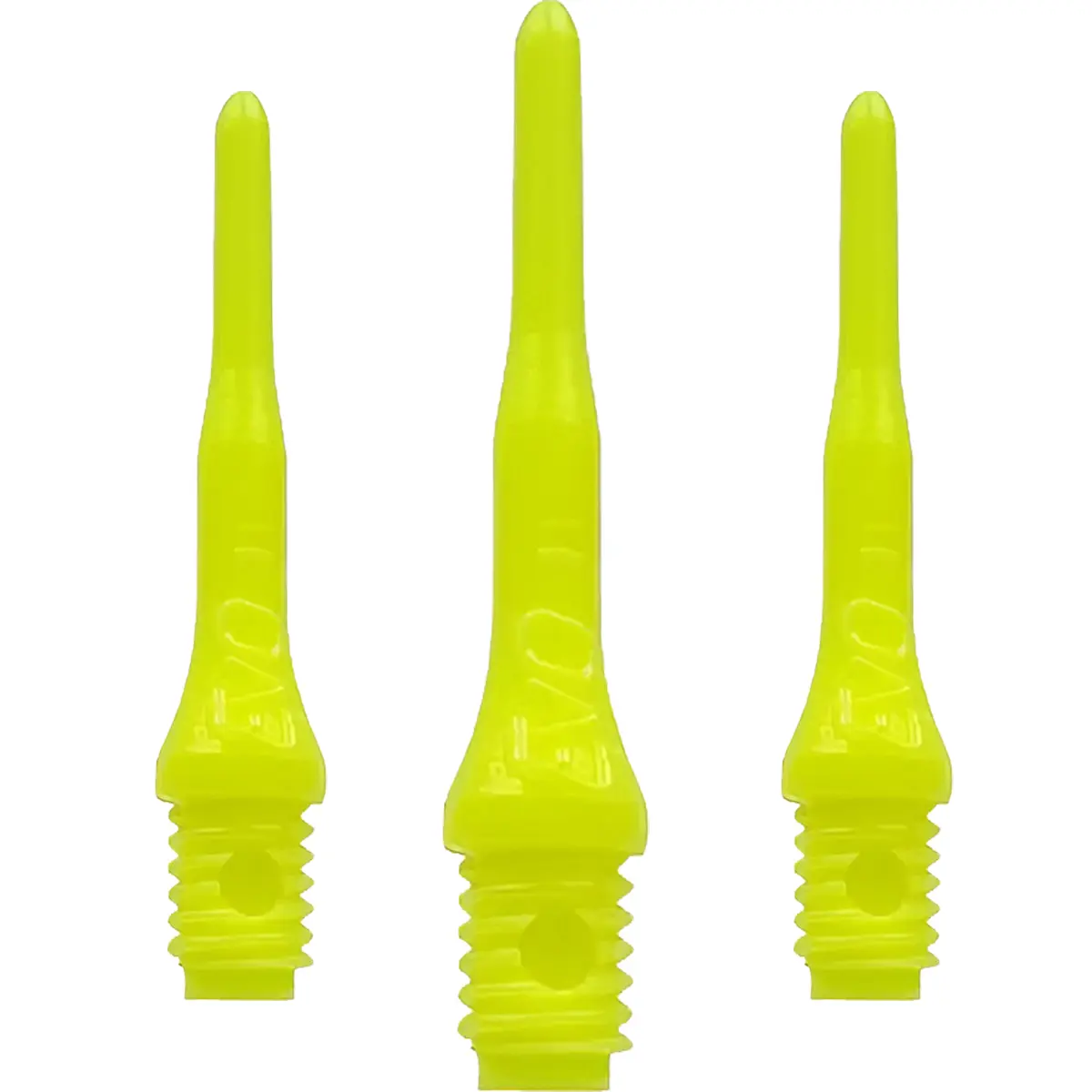 Evolution Softdartspitzen 22,4 mm neongelb – auffällige Spitzen mit 2BA Gewinde