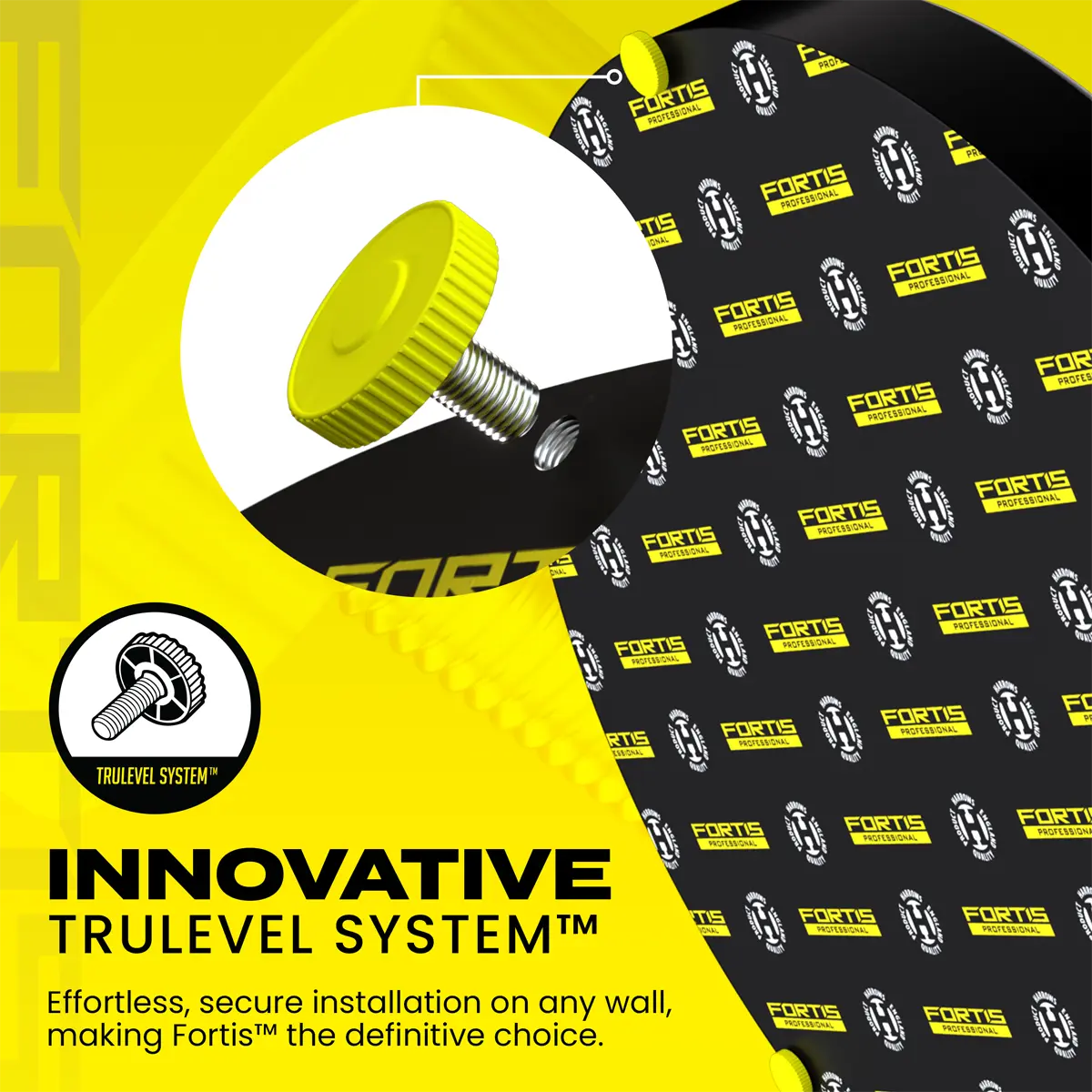 Harrows Fortis Dartscheibe mit TruLevel Montagesystem für präzise Wandmontage