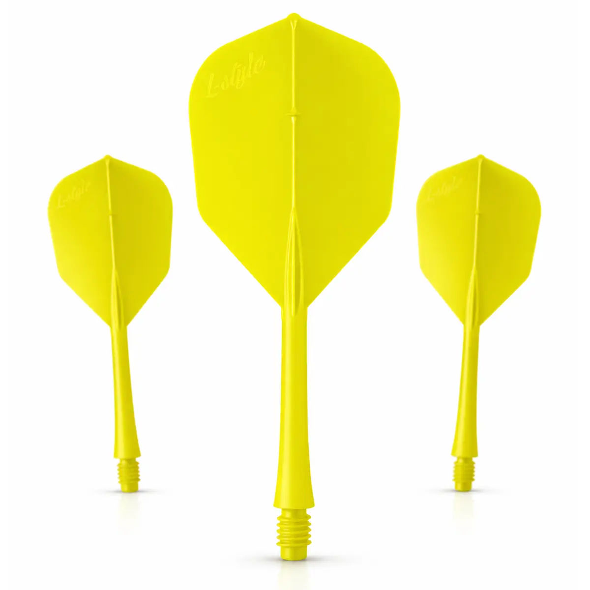 L-Style BarFlight 2BA Neongelb L3 260 All-in-One Dart Flight und Shaft System