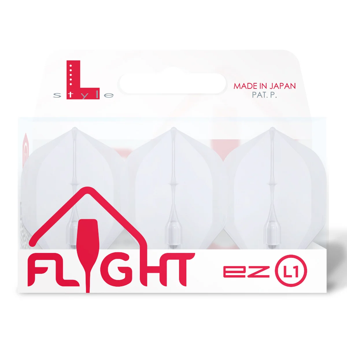 L-Style EZ L1 Flights Clear White in Originalverpackung mit L1 Standard Form