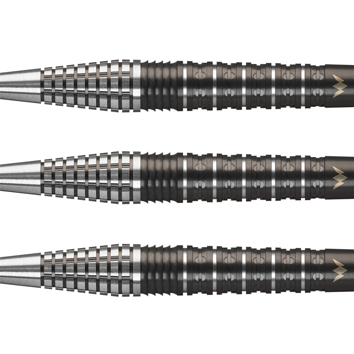 Barrel Detail der Mission Makara M2 Steeldarts mit Mehrzonen-Grip
