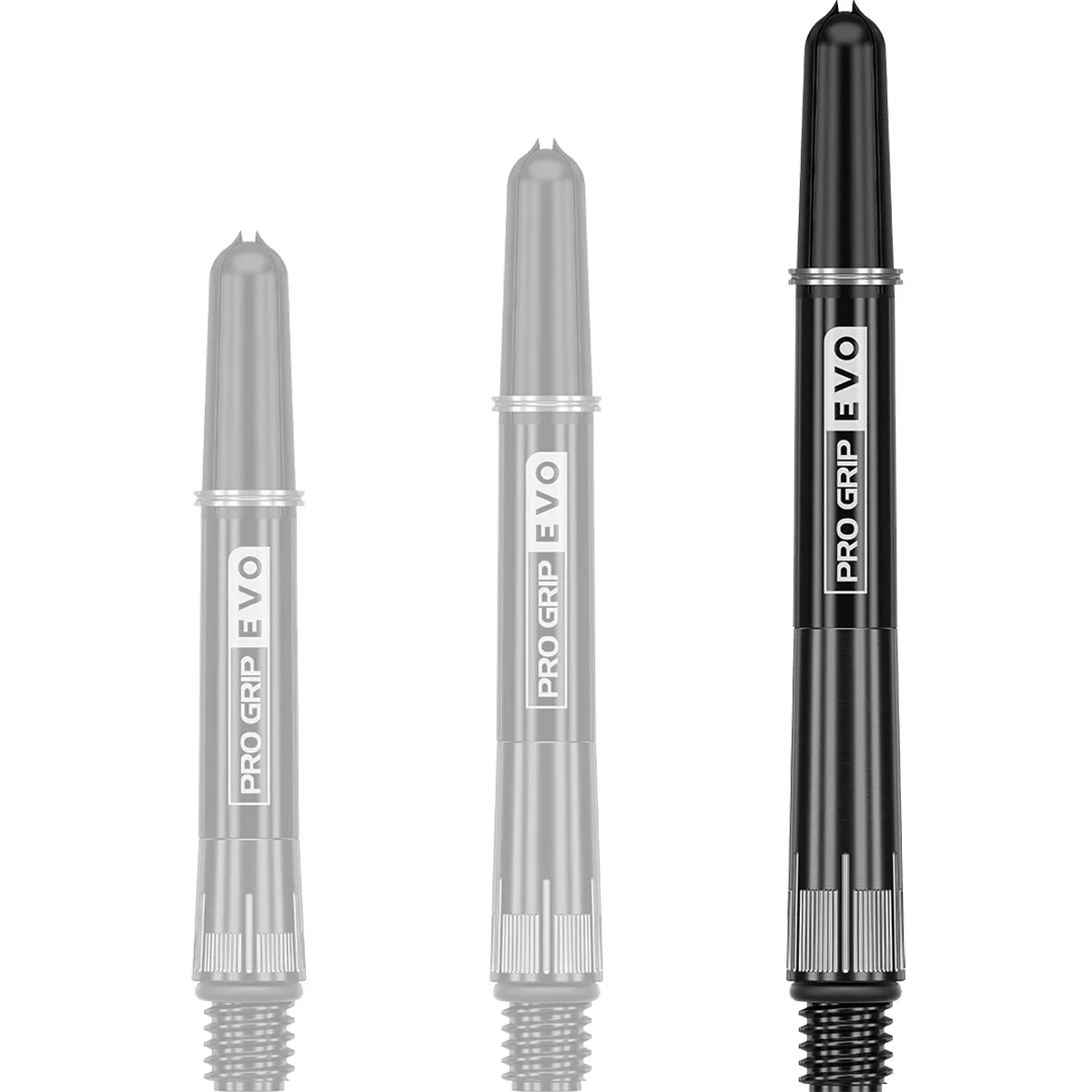 Target Pro Grip Evo RvB Chrono Shafts Schwarz – Medium – lange Titan-Schäfte mit stabiler Verbindung