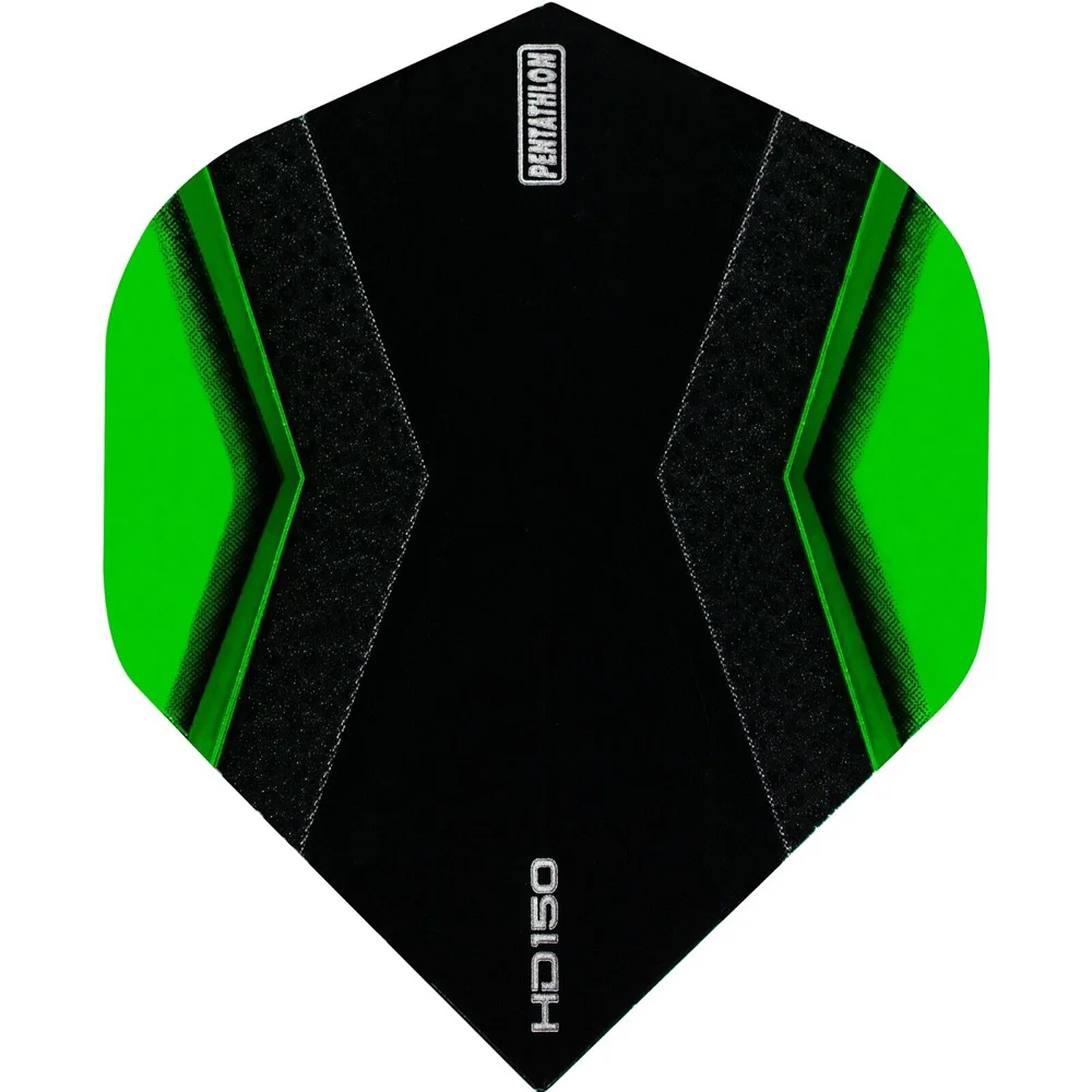 Pentathlon HD150 X-Wing Flights – Grün – Standardform – 150 Mikron Pentathlon HD150 X-Wing Dart Flights in Grün mit 150 Mikron