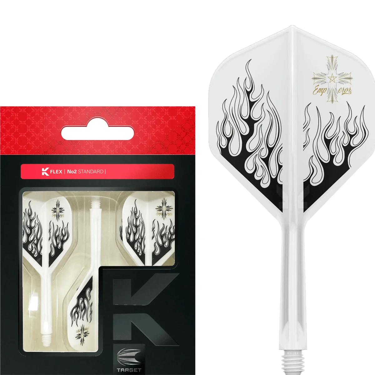 Target K-Flex Hoshino Mitsumasa integrierte Flights, Form No2, Länge Intermediate (26mm).