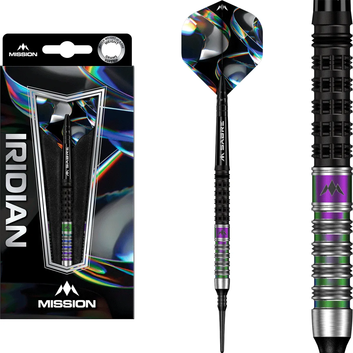 Mission Iridian Black Coral Softdarts