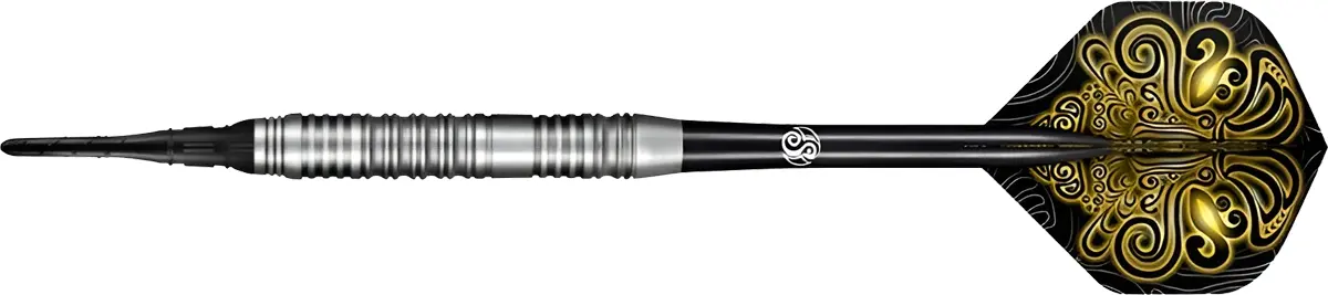 Shot Value Range TOA Softdart komplette Seitenansicht mit Aluminium Shaft und TOA Standard Flight