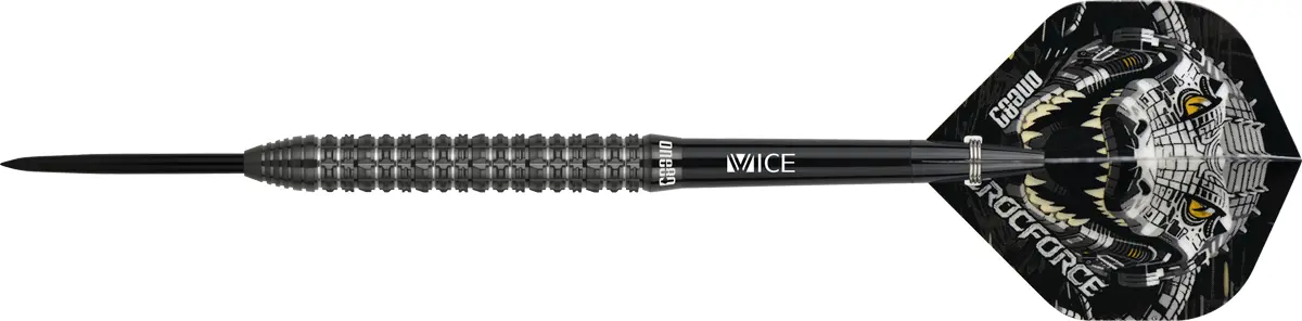 One80 Crocforce CF1 Steeldarts Seitenansicht – aggressiver Grip und verjüngte Nase