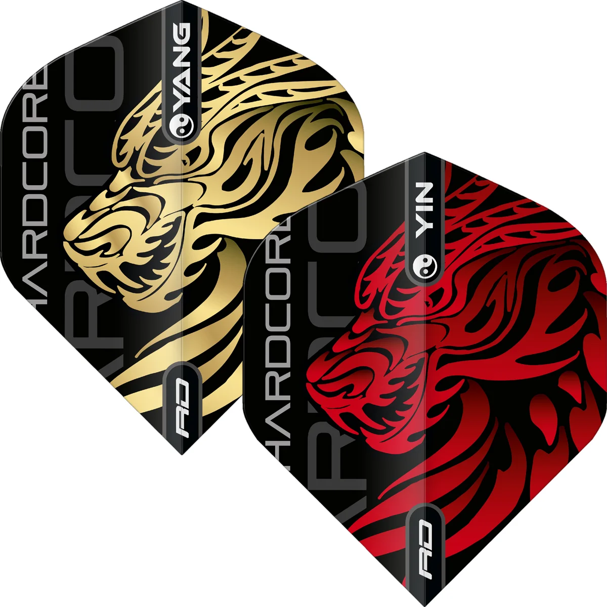 Jonny Clayton - Yin Yang Flights - Gold & Red Jonny Clayton - Yin Yang Flights - Gold & Red