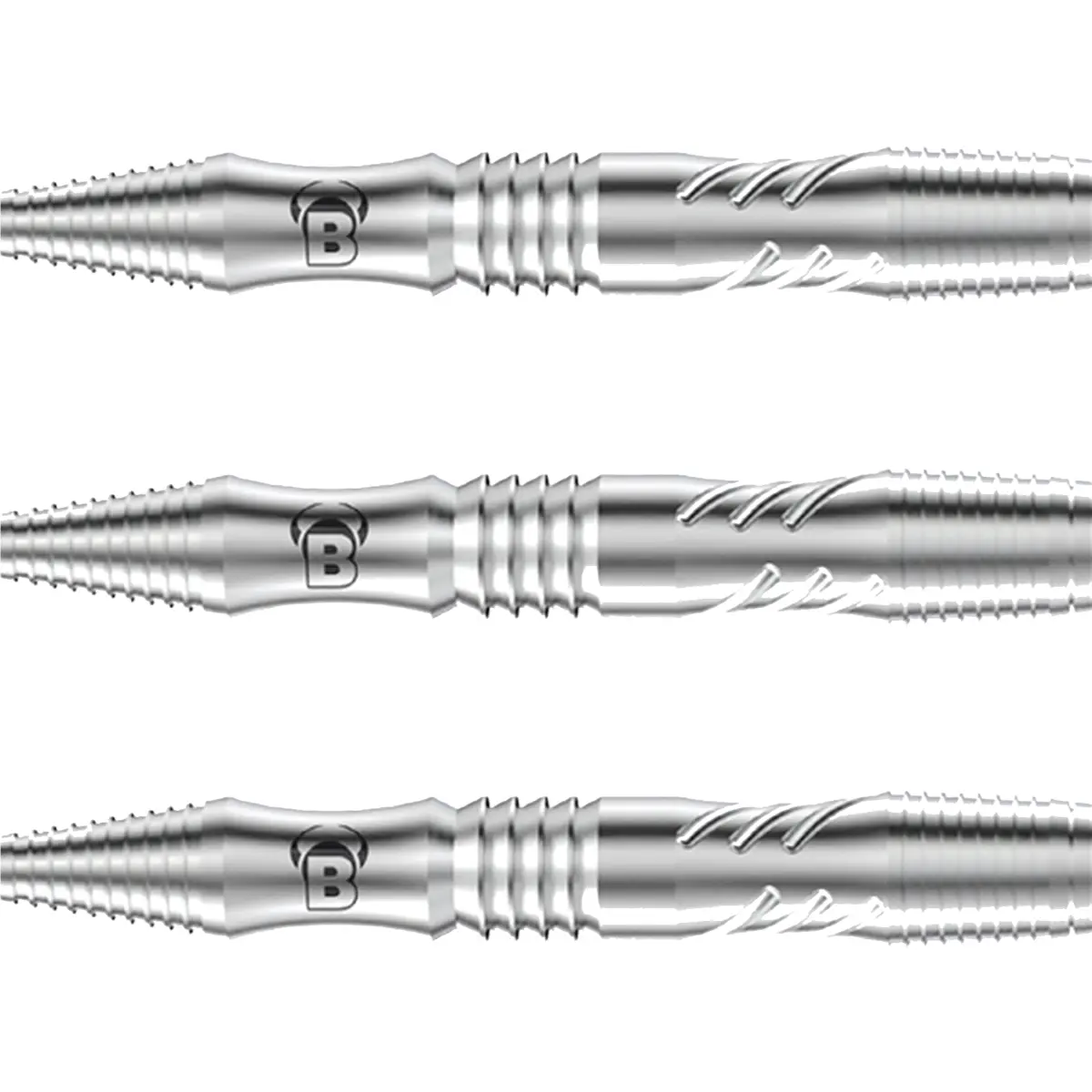 Griffzonen des TAC T1 – Mulden für variable Handposition Griffmulden am TAC T1 Barrel – vorne und hinten platziert