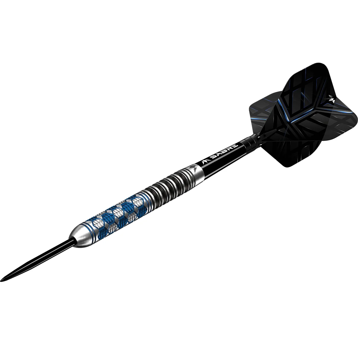 Mission Hexon Steeldart in dynamischer Perspektive mit sichtbarem Hex-Grip