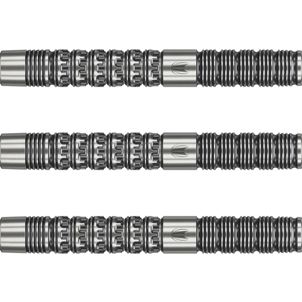 Target Redux 10 Softdarts – Barrel-Details mit Pixel Grip Struktur Target Redux 10 Softdarts – Detailansicht der präzise gefrästen Barrels mit Radial Grip